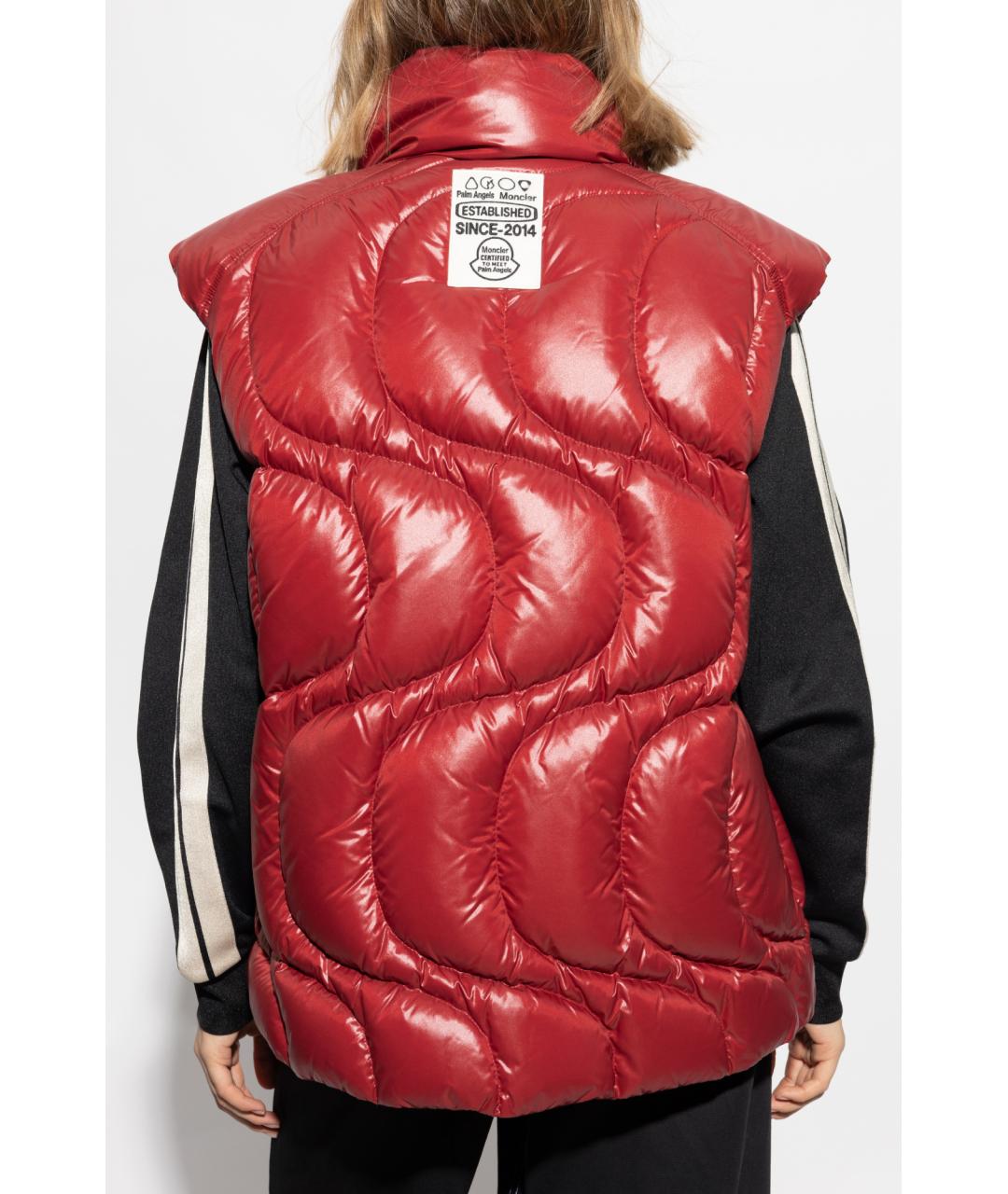MONCLER Красный полиамидовый жилет, фото 7