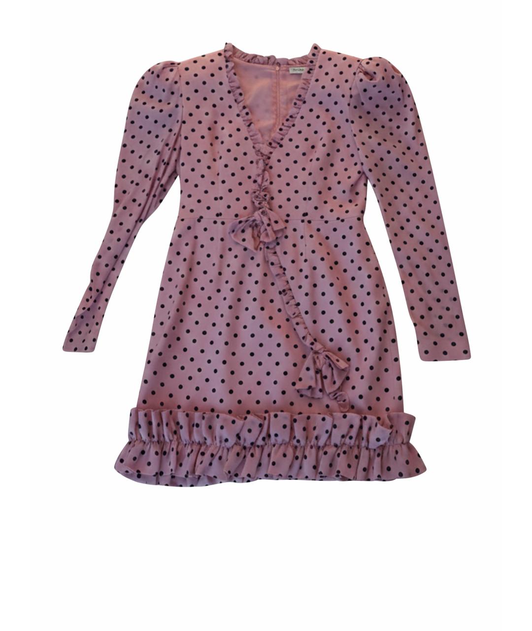 ALESSANDRA RICH Розовое коктейльное платье, фото 1