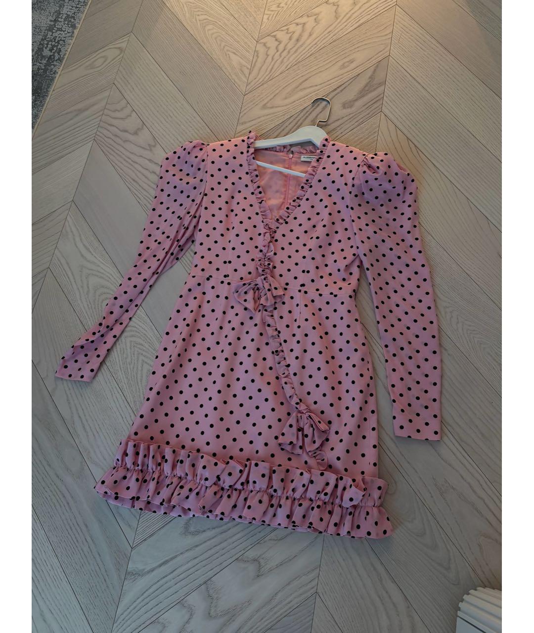 ALESSANDRA RICH Розовое коктейльное платье, фото 3