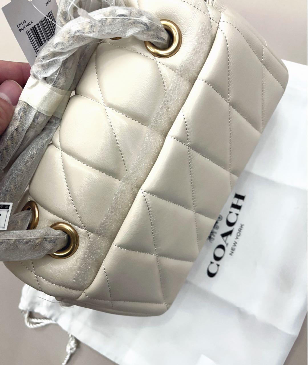 COACH Белая кожаная сумка через плечо, фото 6
