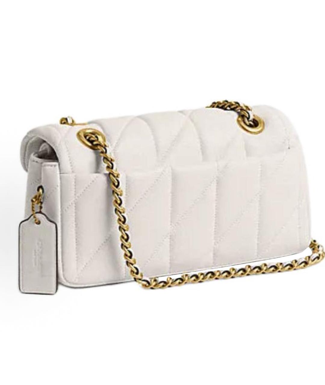 COACH Белая кожаная сумка через плечо, фото 2