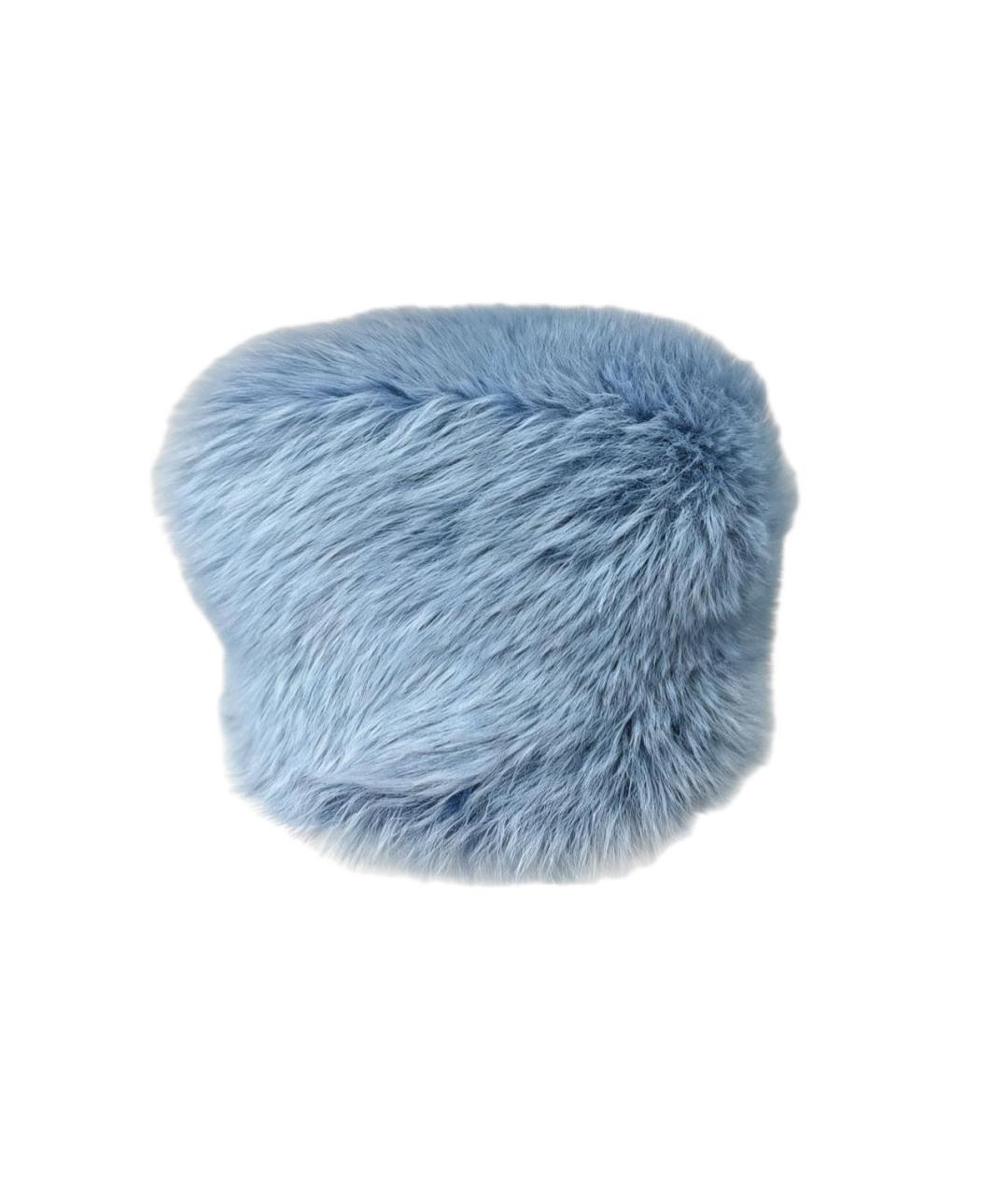 PRADA Голубая шерстяная шапка, фото 4