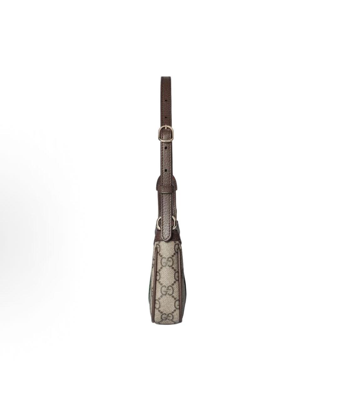 GUCCI Коричневая кожаная сумка через плечо, фото 3
