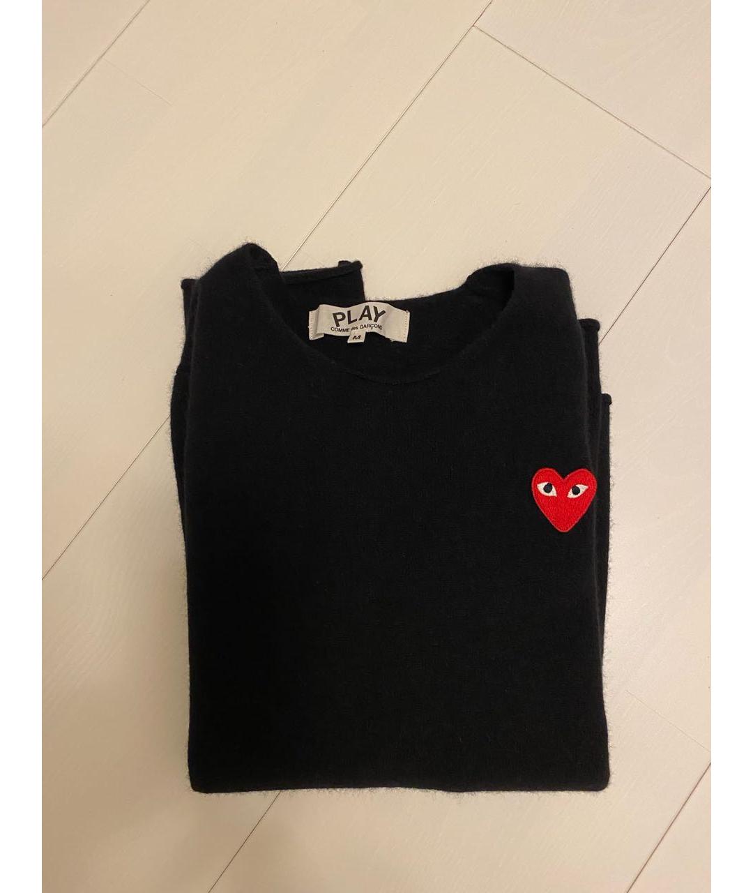 COMME DES GARÇONS PLAY Черный шерстяной джемпер / свитер, фото 4