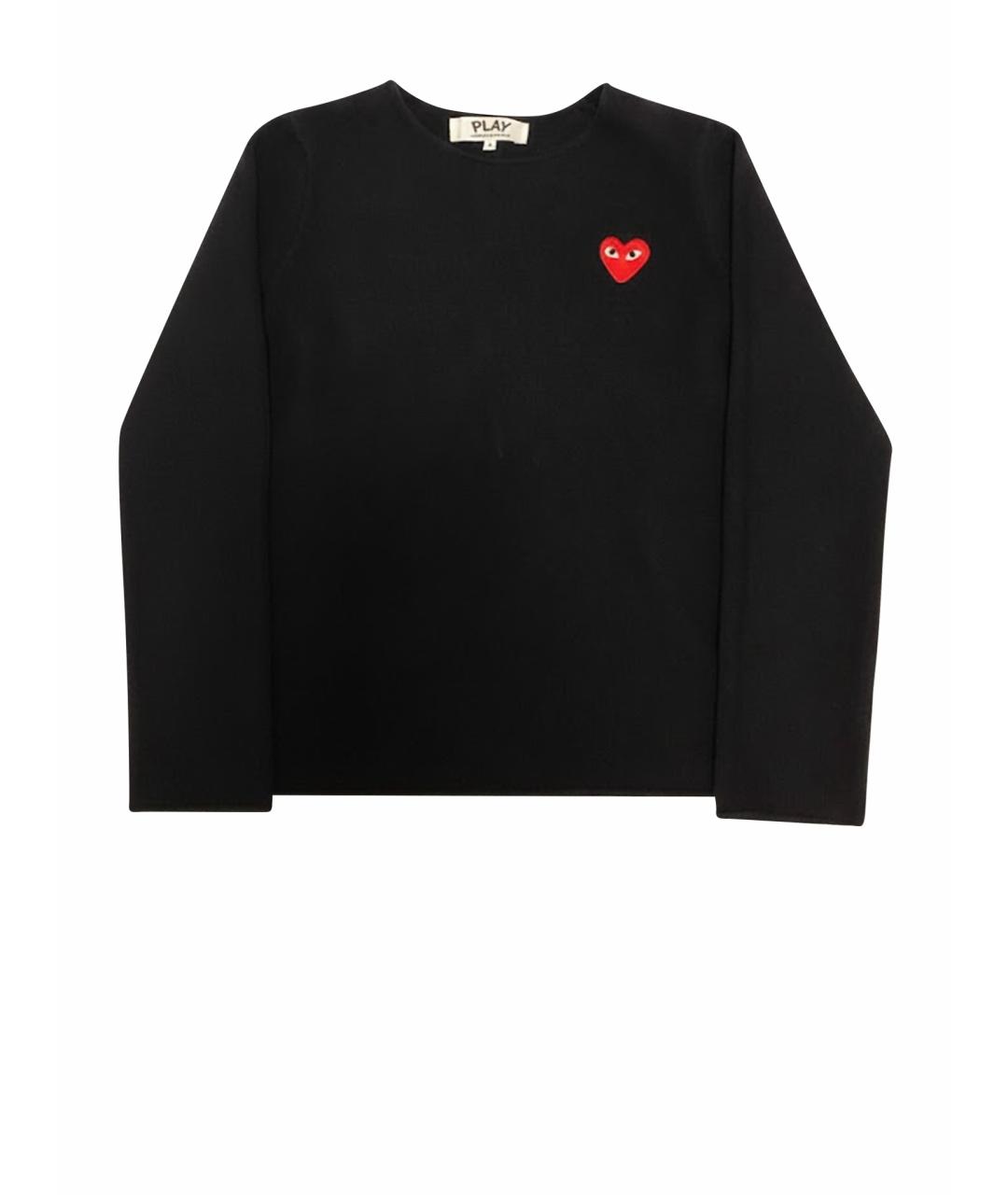 COMME DES GARÇONS PLAY Черный шерстяной джемпер / свитер, фото 1