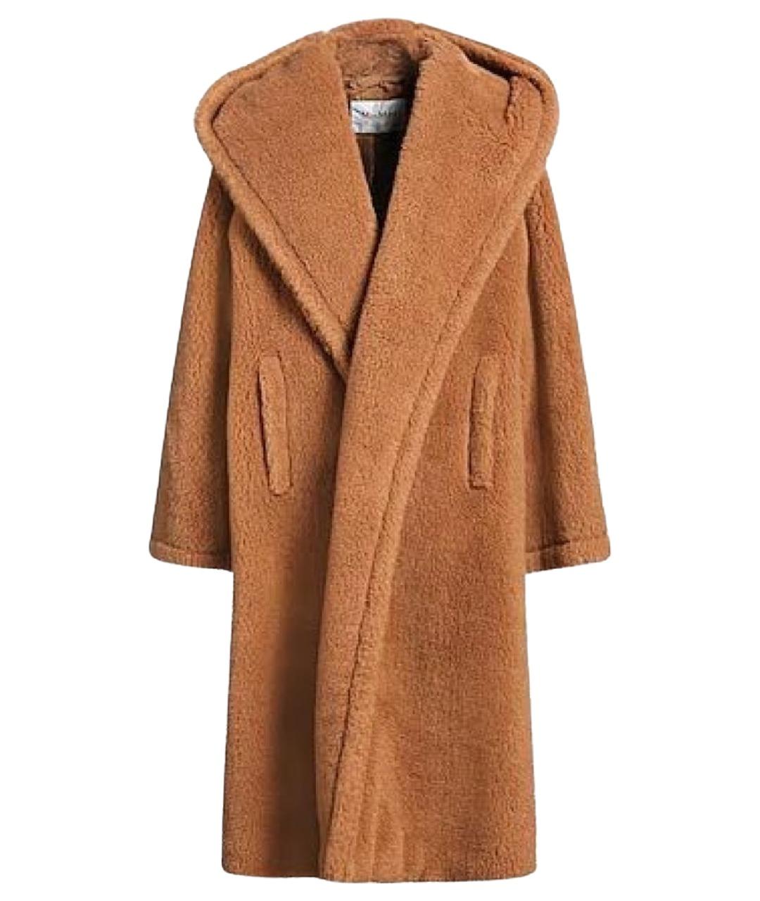 MAX MARA Коричневая шерстяная шуба, фото 1