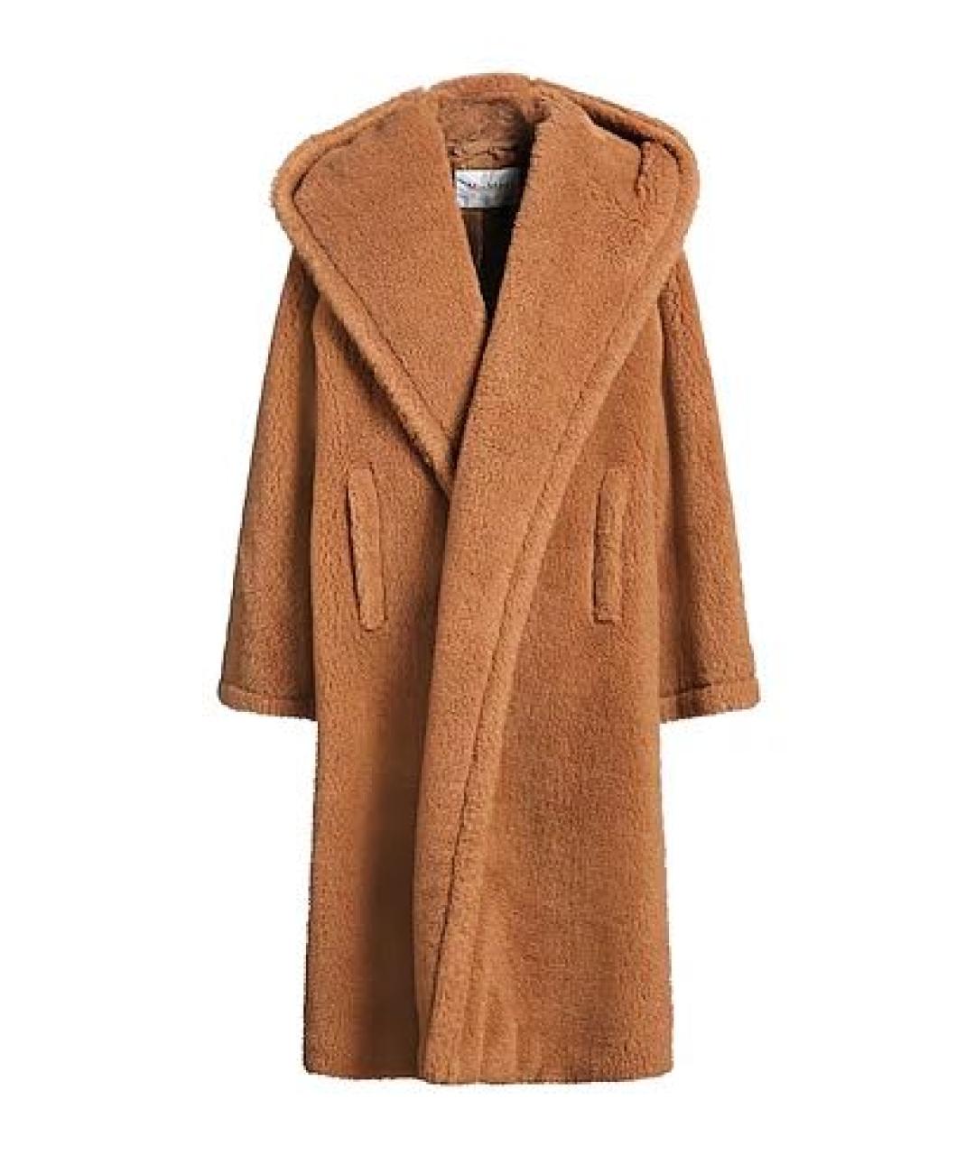 MAX MARA Коричневая шерстяная шуба, фото 8