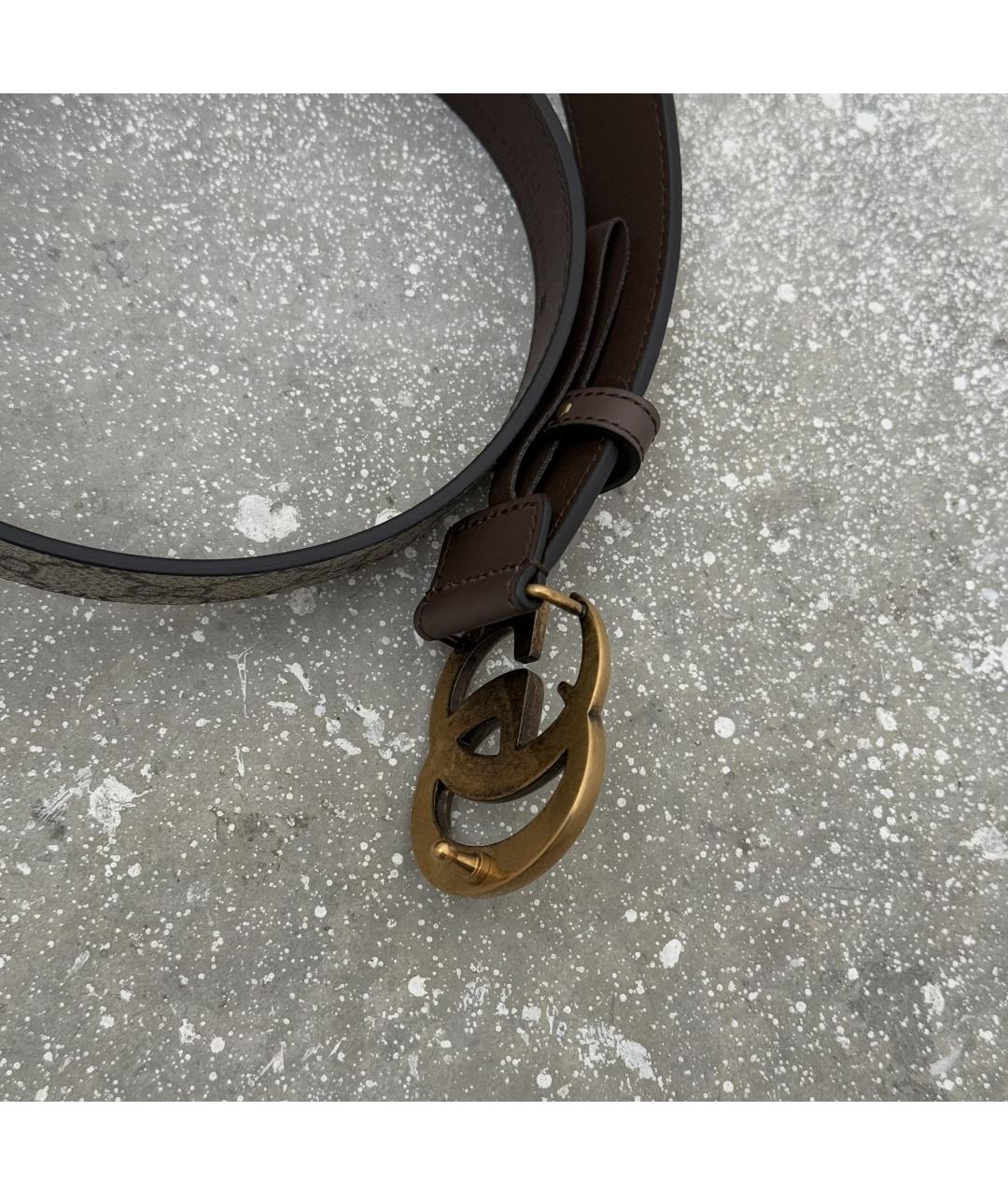 GUCCI Коричневый кожаный ремень, фото 3