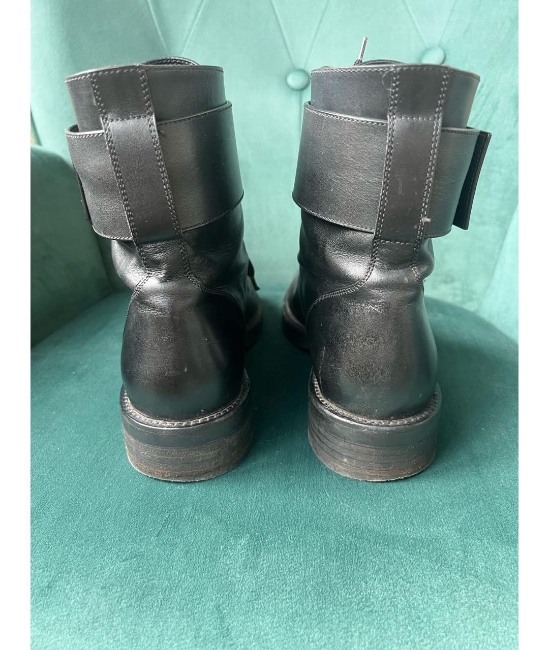 LOUIS VUITTON Черные кожаные ботинки, фото 3