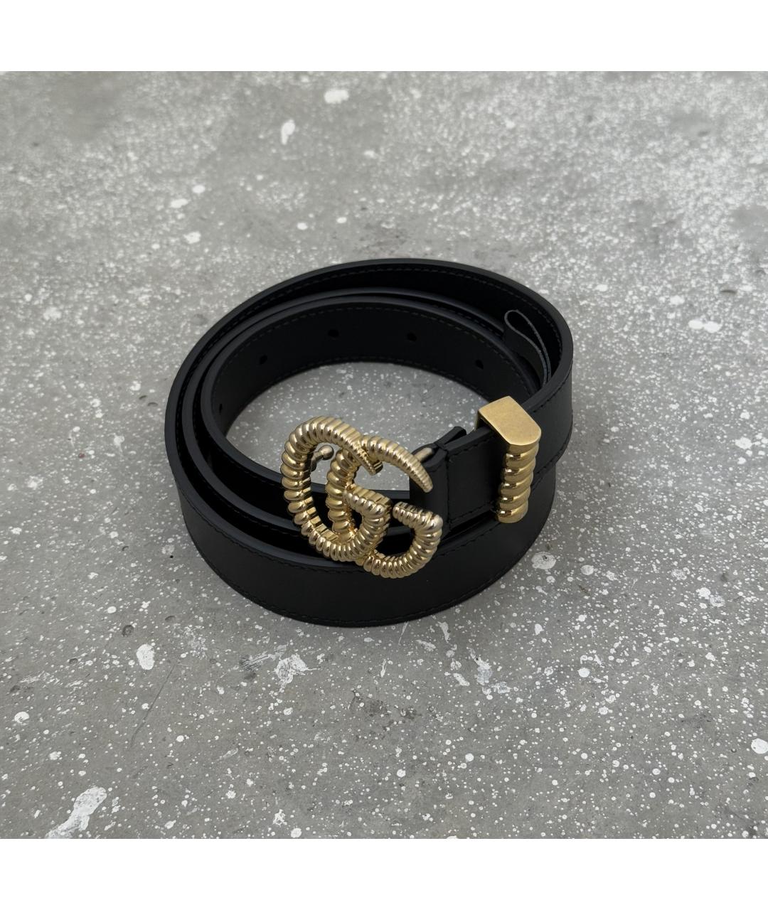 GUCCI Черный кожаный ремень, фото 6