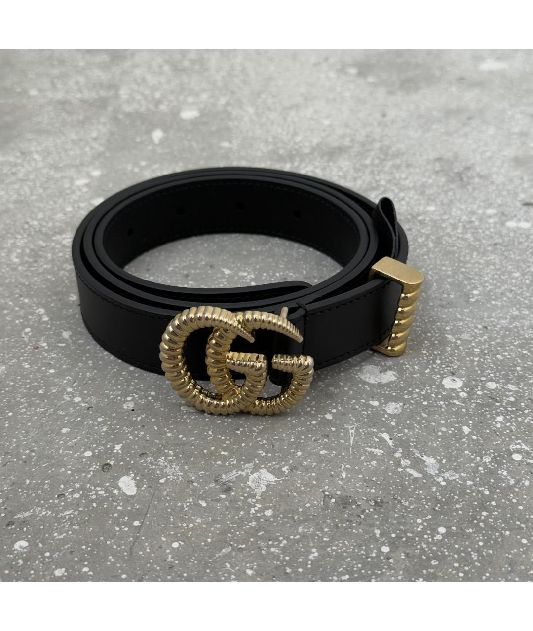 GUCCI Черный кожаный ремень, фото 8