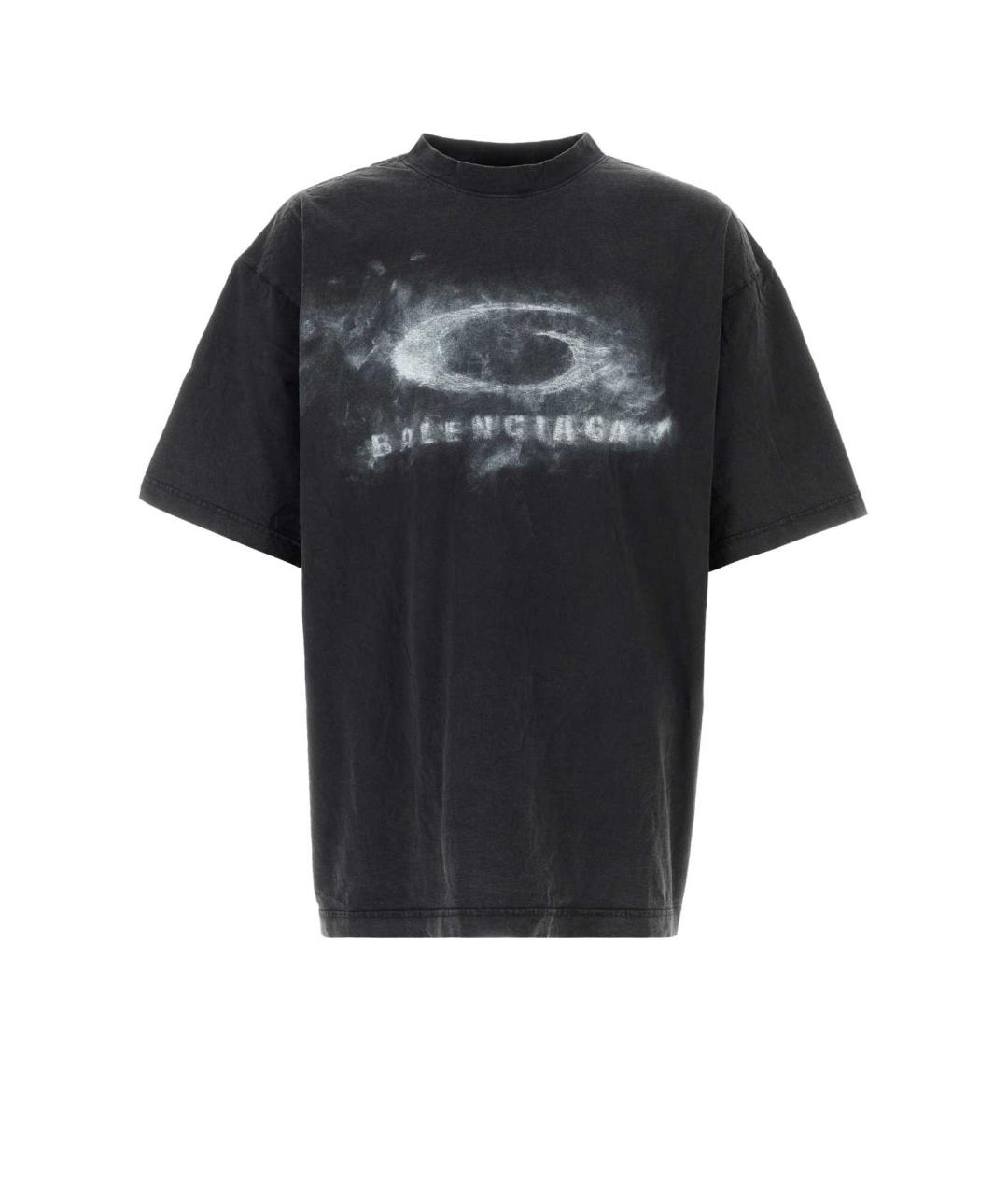 BALENCIAGA Серая хлопковая футболка, фото 1