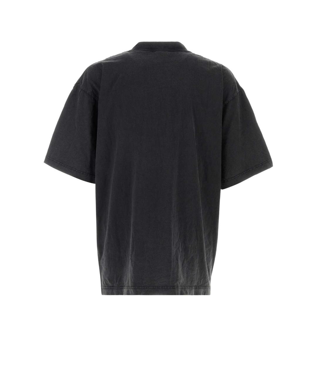 BALENCIAGA Серая хлопковая футболка, фото 2