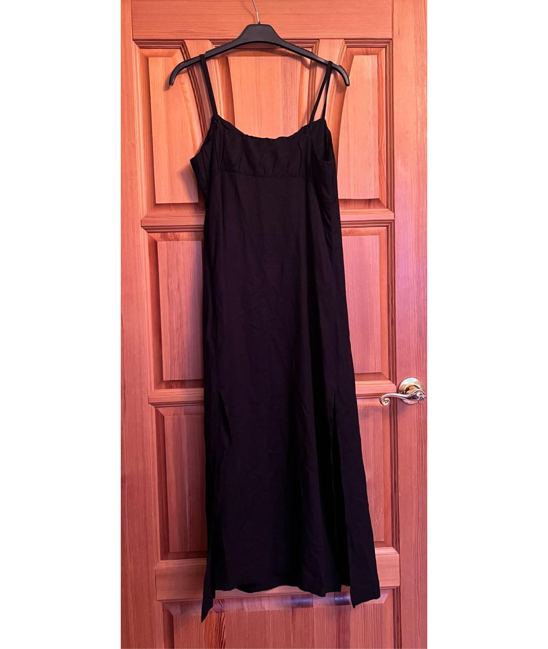 WEEKEND MAX MARA Черный льняной сарафан, фото 2