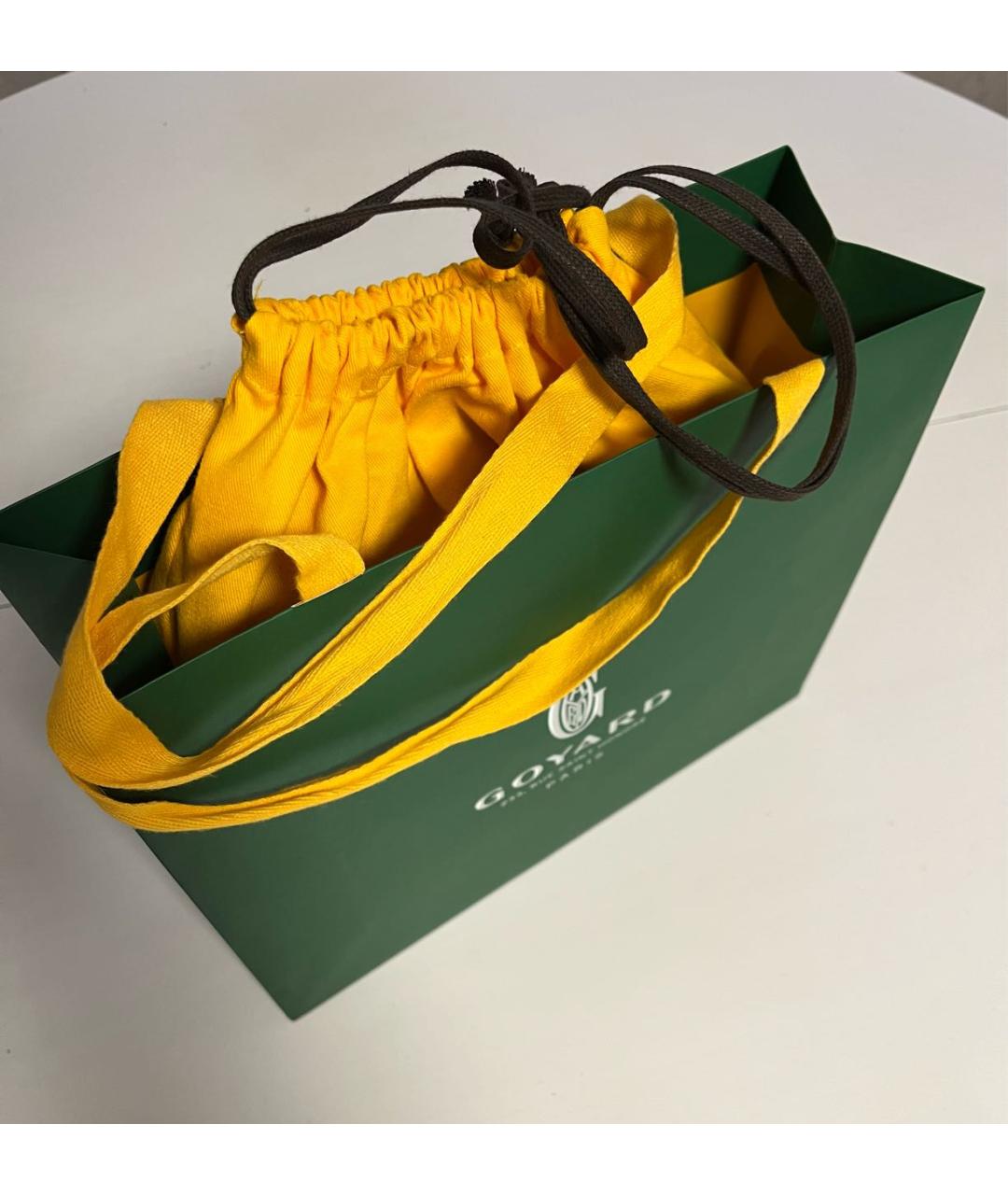 GOYARD Антрацитовая кожаная барсетка, фото 8