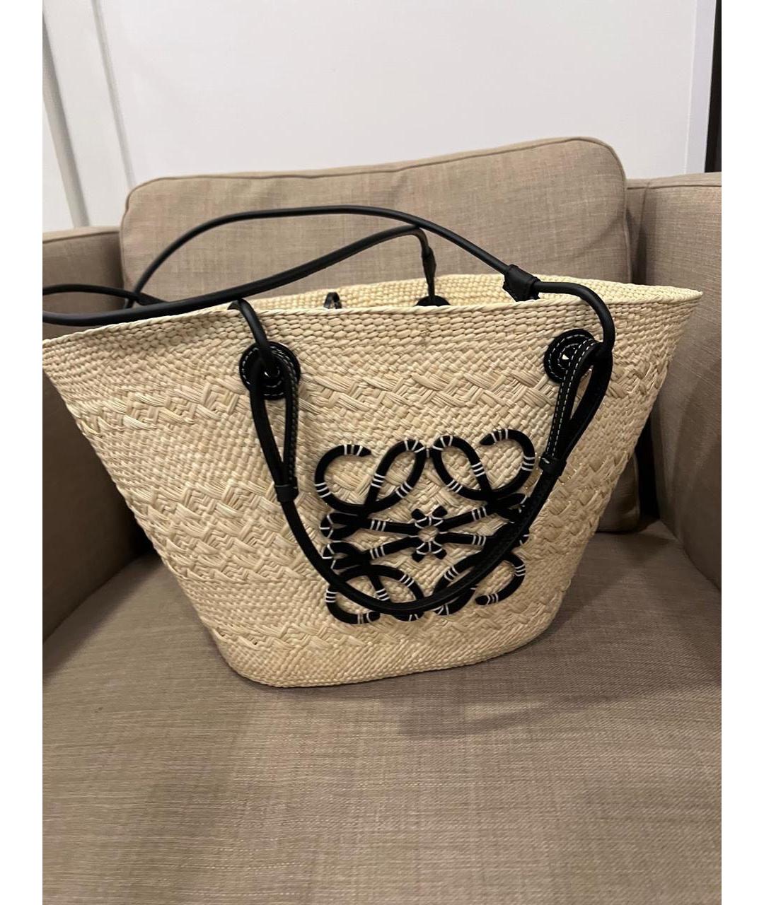 LOEWE Бежевая сумка тоут, фото 3