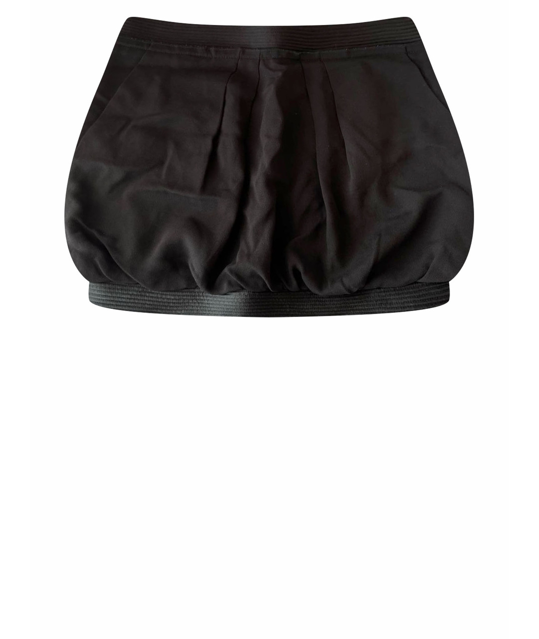 BCBG MAXAZRIA Черная шелковая юбка мини, фото 1
