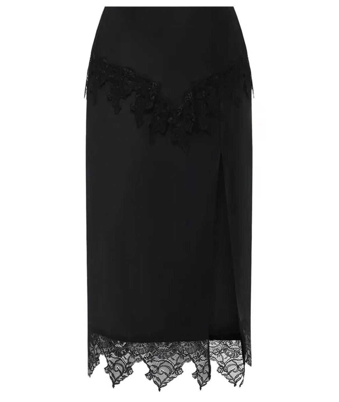 BLUMARINE Черная полиэстеровая юбка миди, фото 1