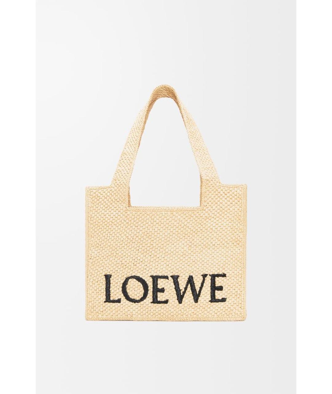 LOEWE Бежевая сумка тоут, фото 1