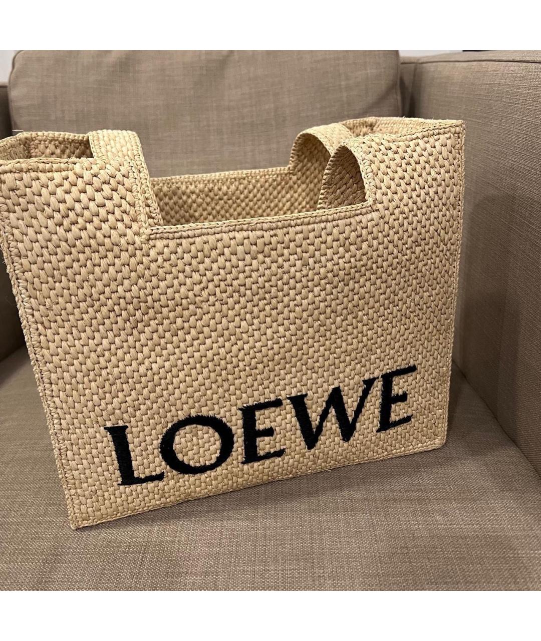 LOEWE Бежевая сумка тоут, фото 2