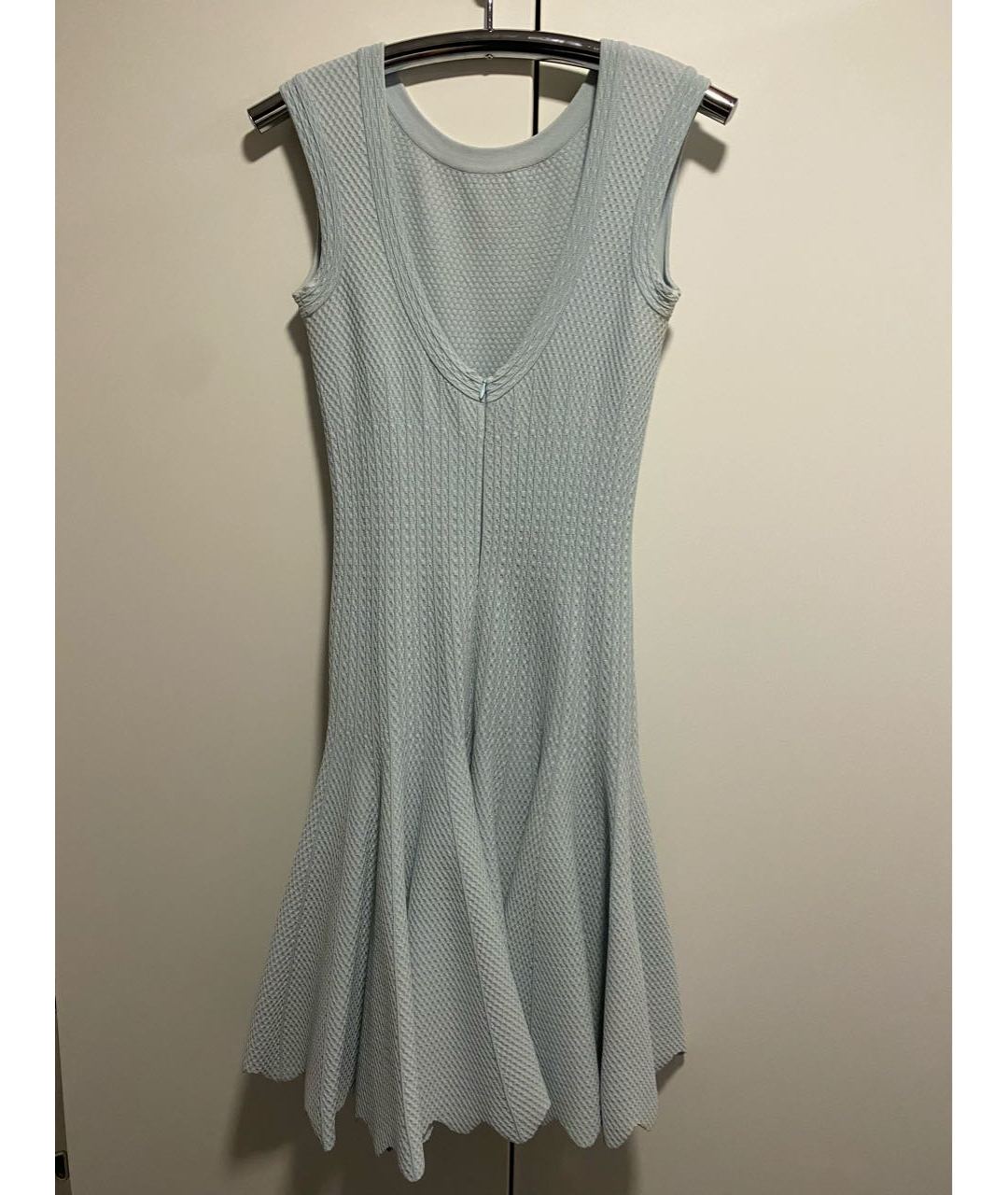 ALAIA Голубое вискозное повседневное платье, фото 2