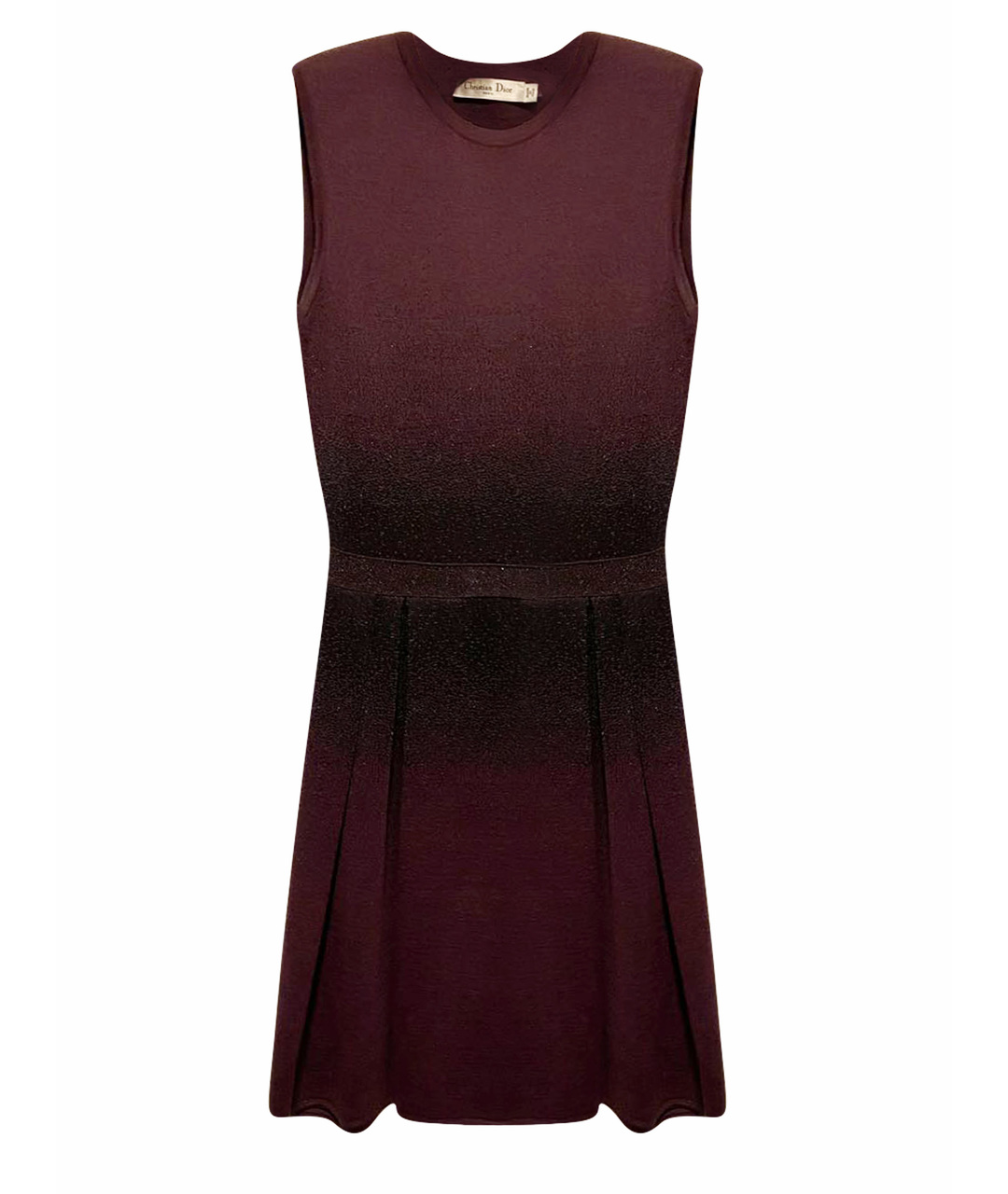 CHRISTIAN DIOR Бордовое шерстяное коктейльное платье, фото 1