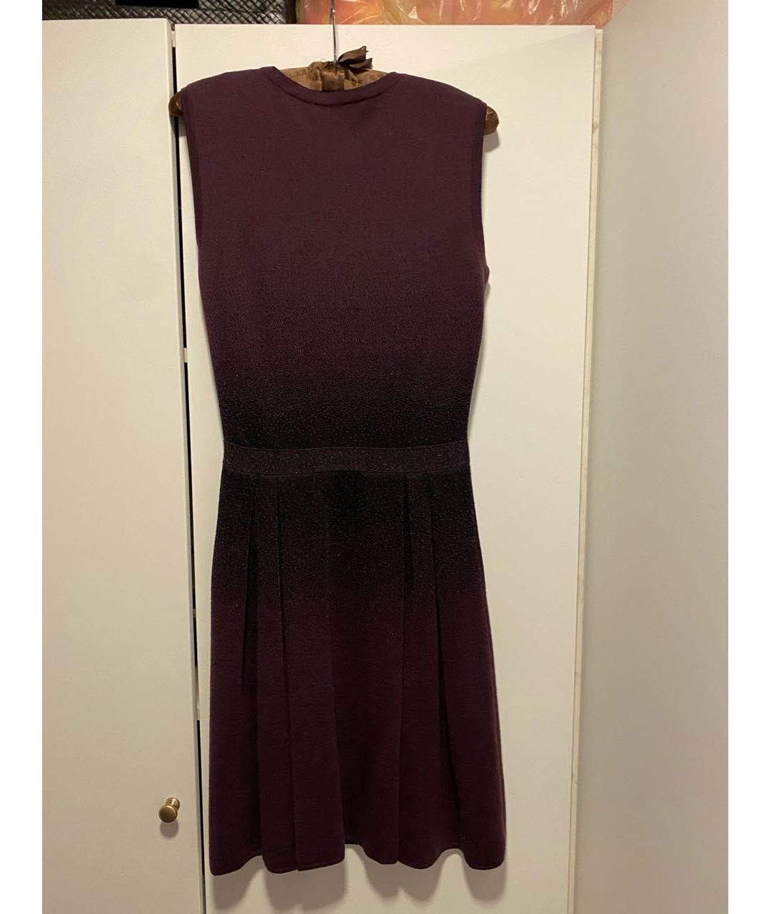 CHRISTIAN DIOR PRE-OWNED Бордовое шерстяное коктейльное платье, фото 2