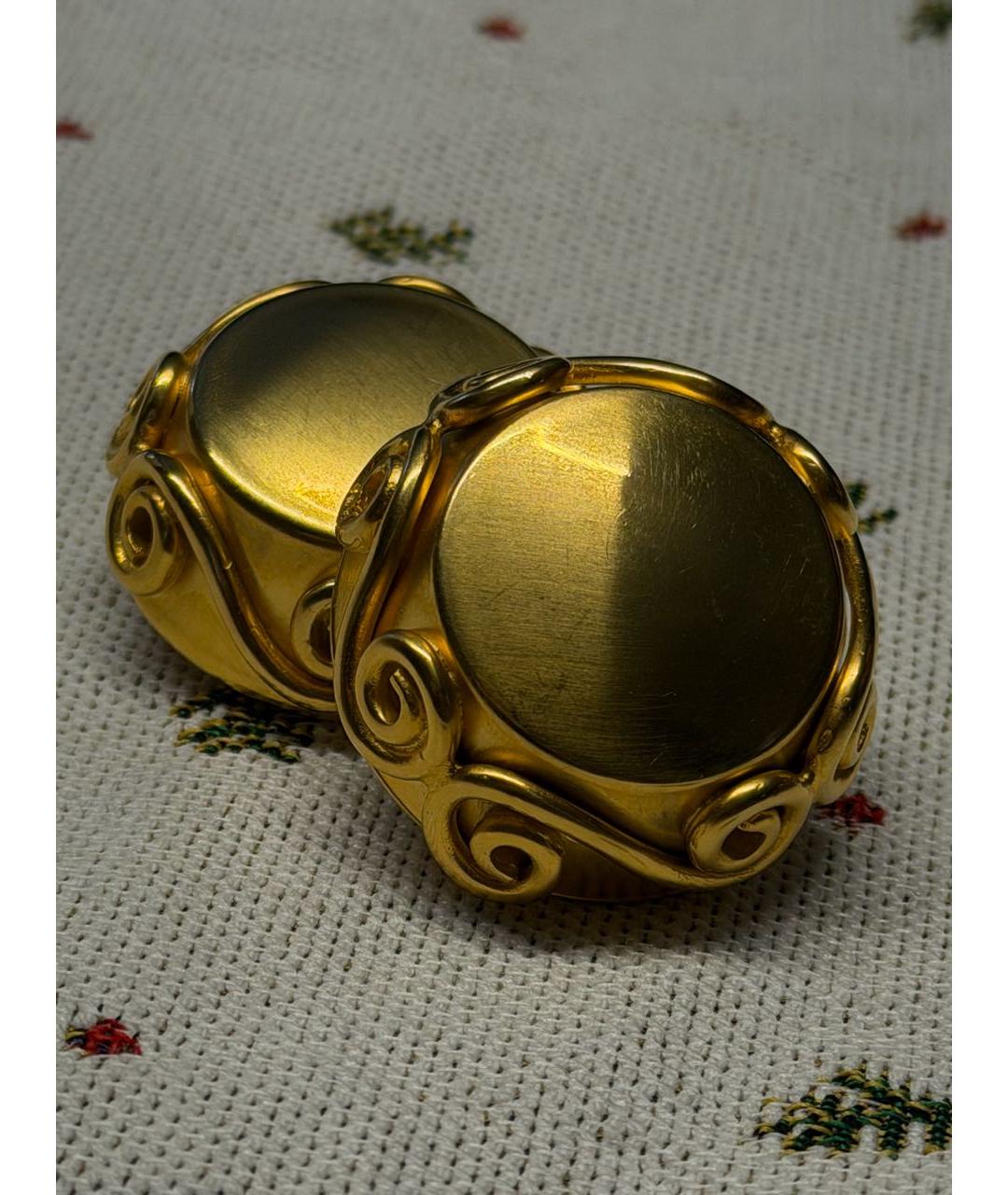 CELINE Золотые латунные клипсы, фото 2