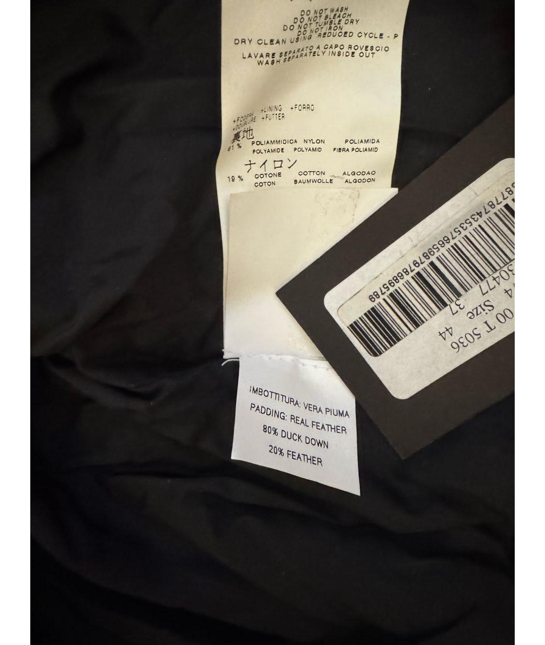 LOVE MOSCHINO Черный полиамидовый пуховик, фото 4