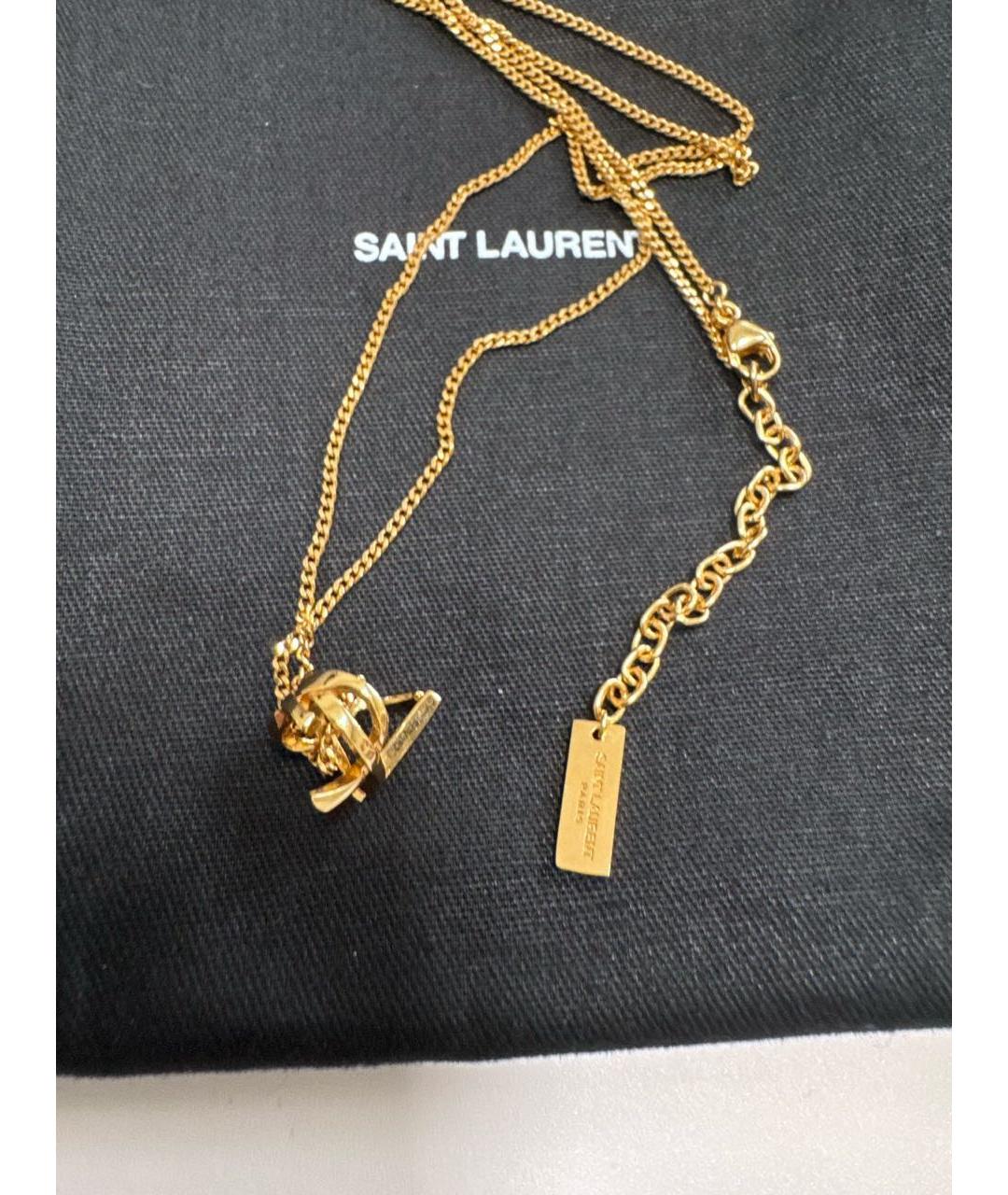 SAINT LAURENT Золотая подвеска, фото 2