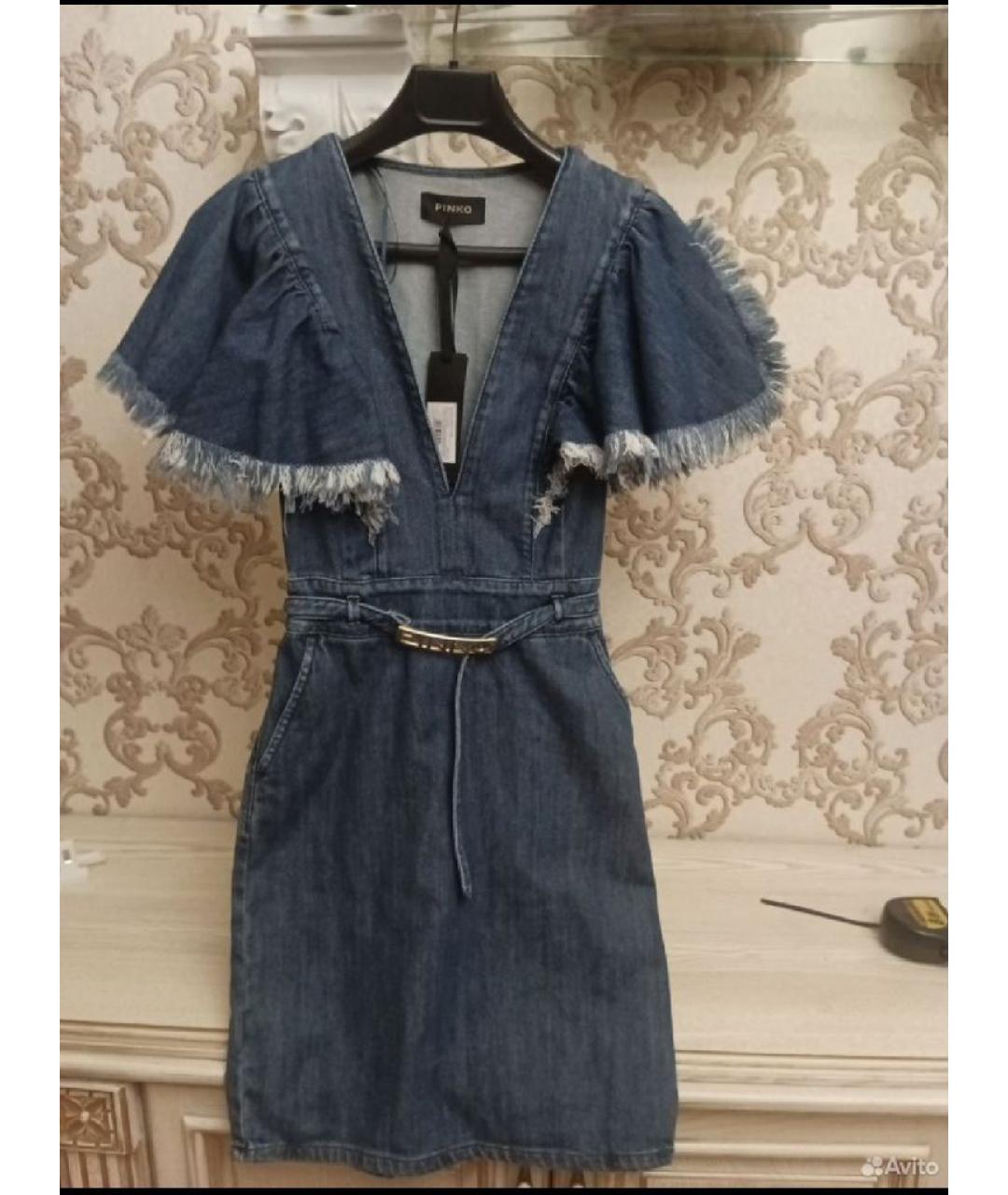 #MUMOFSIX Синее хлопковое повседневное платье, фото 7