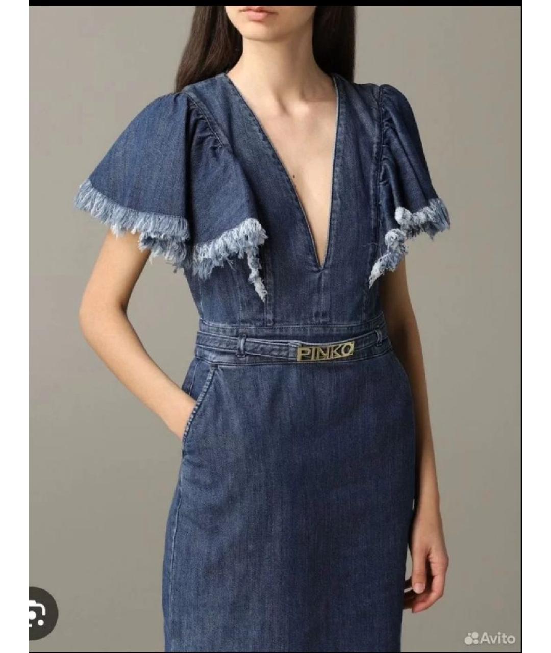 #MUMOFSIX Синее хлопковое повседневное платье, фото 6