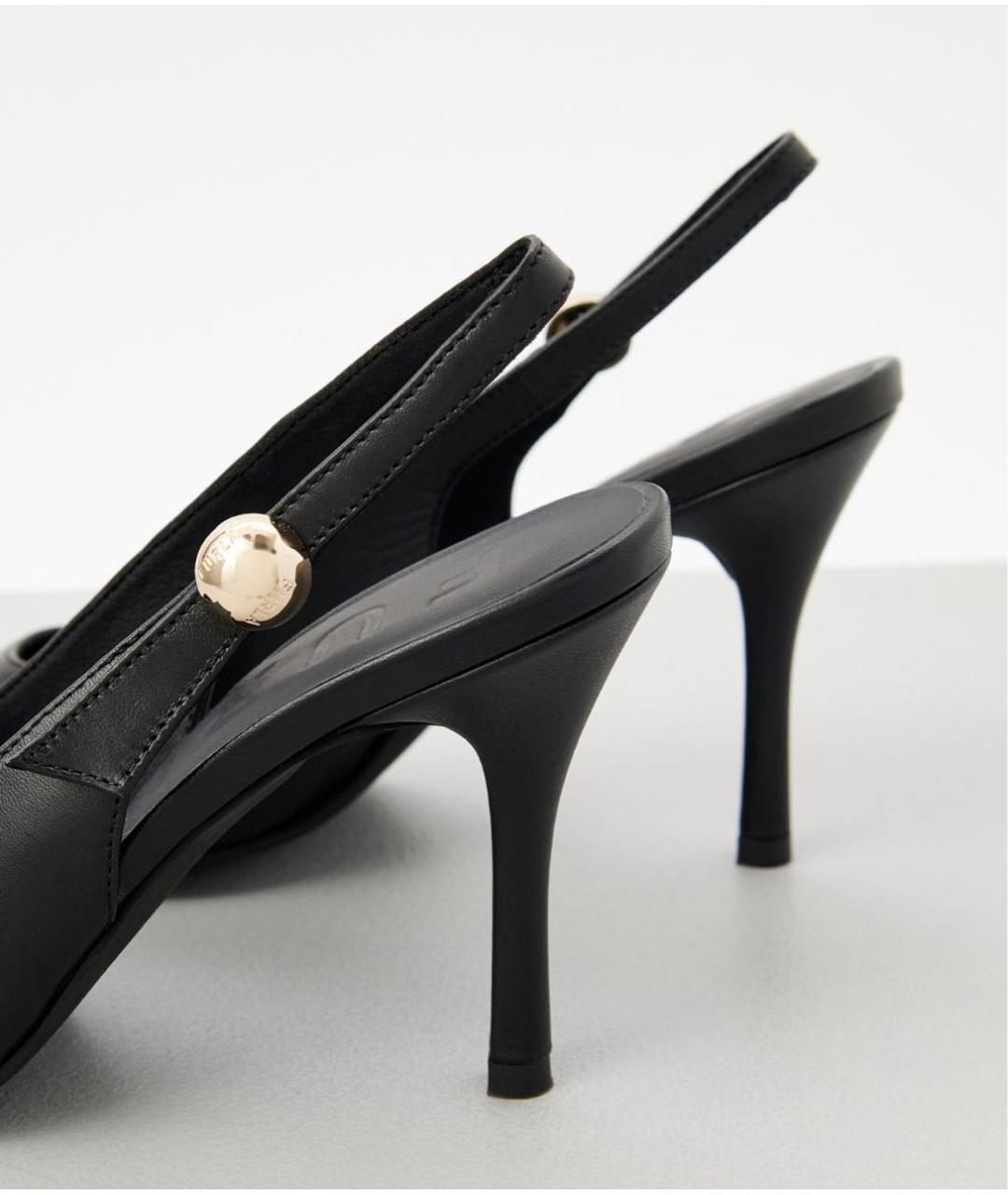 FURLA Черные кожаные туфли, фото 4