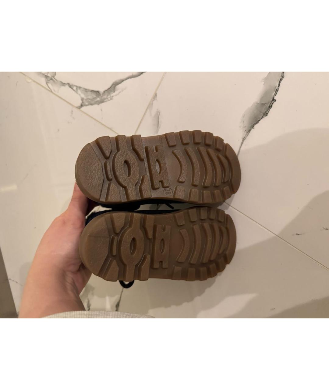 BIKKEMBERGS Темно-синие кожаные ботинки, фото 3