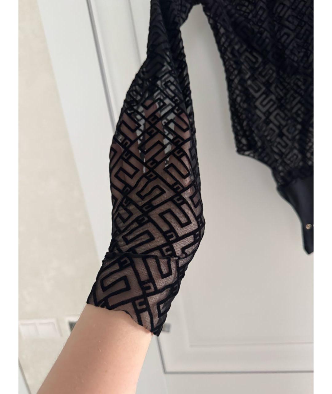 ELISABETTA FRANCHI Черная полиэстеровая водолазка, фото 3