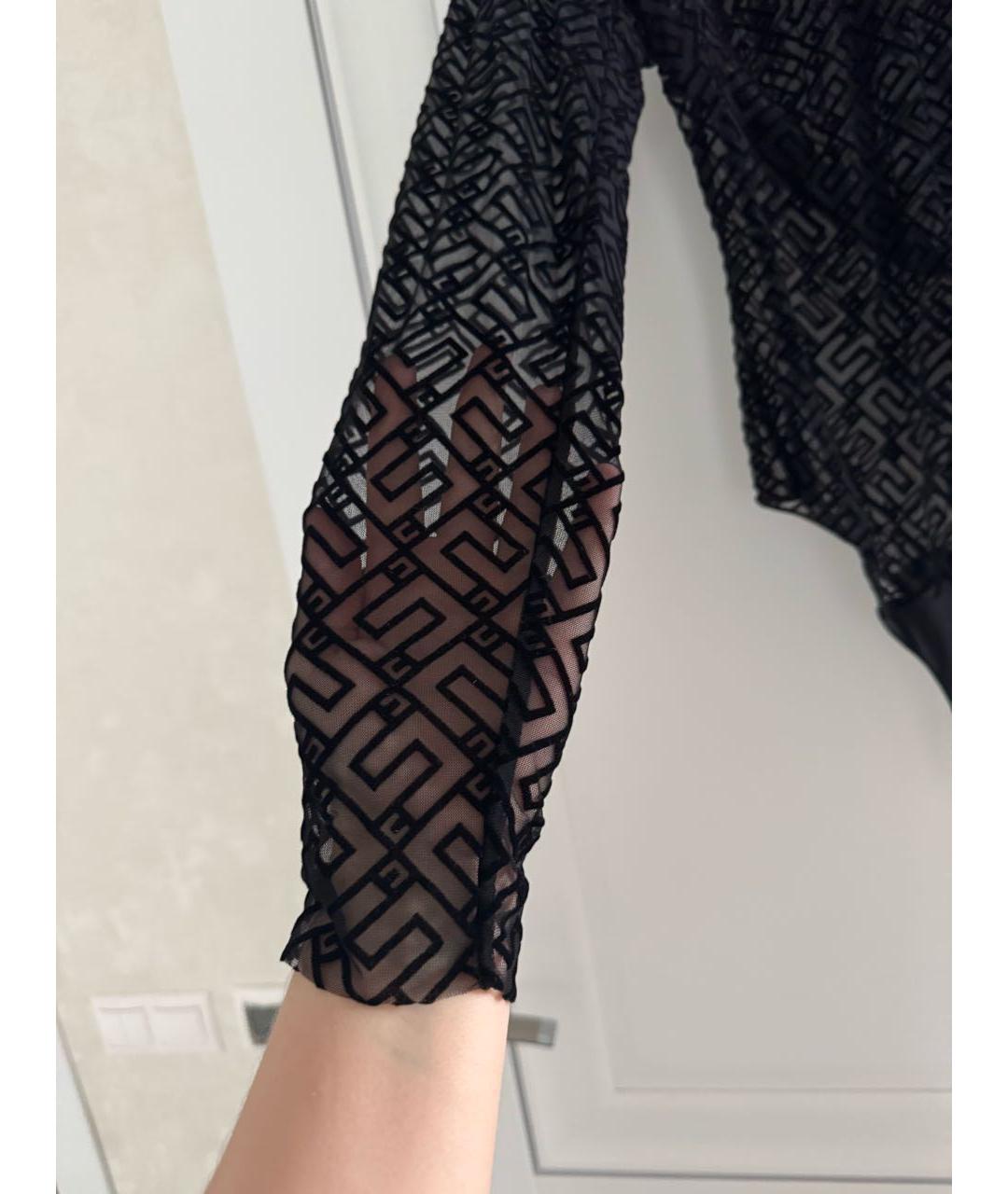 ELISABETTA FRANCHI Черная полиэстеровая водолазка, фото 4