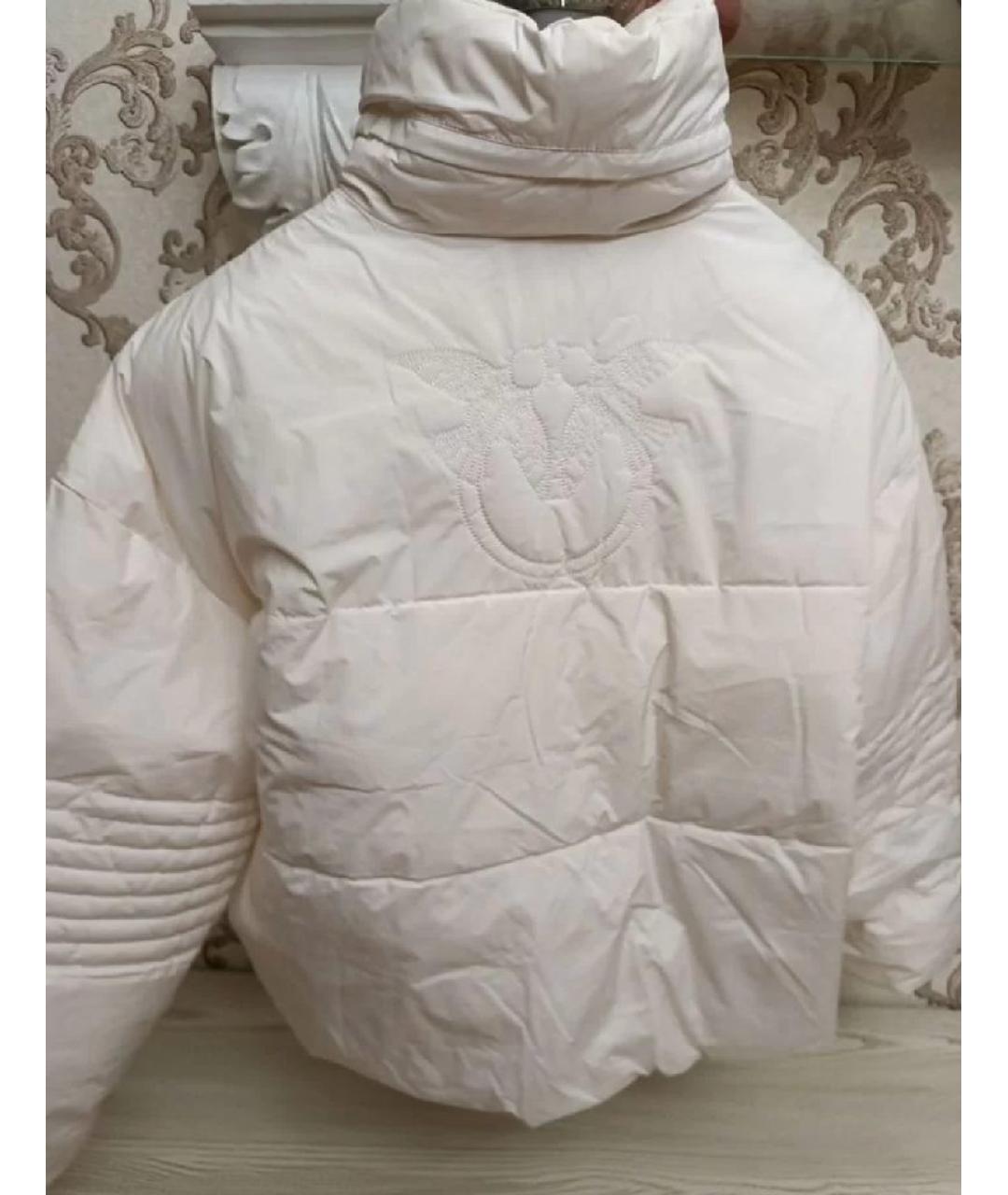 PINKO Белый полиэстеровый пуховик, фото 2