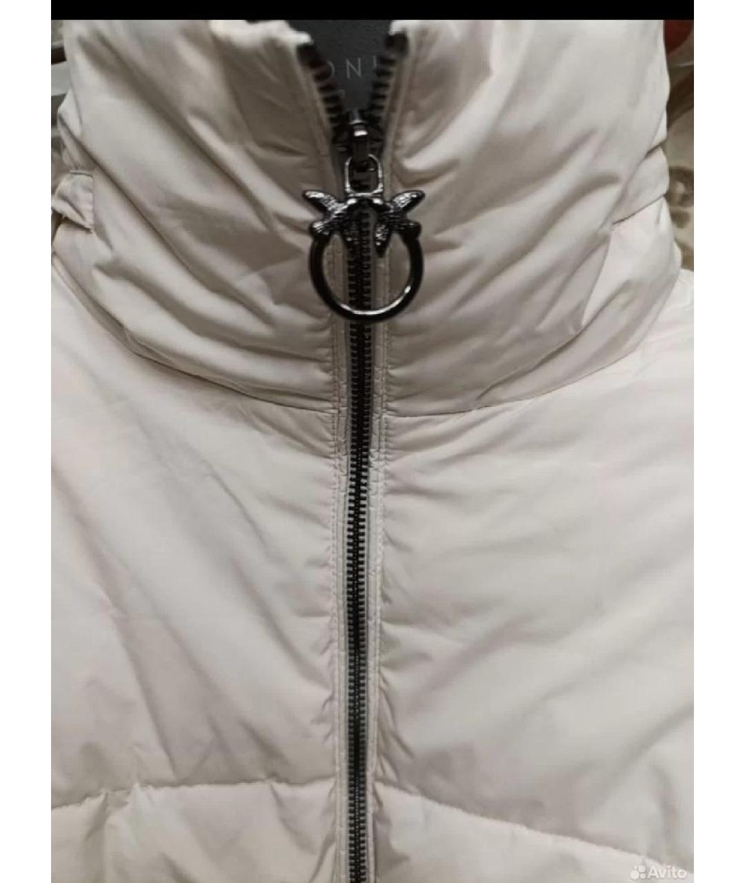 PINKO Белый полиэстеровый пуховик, фото 4