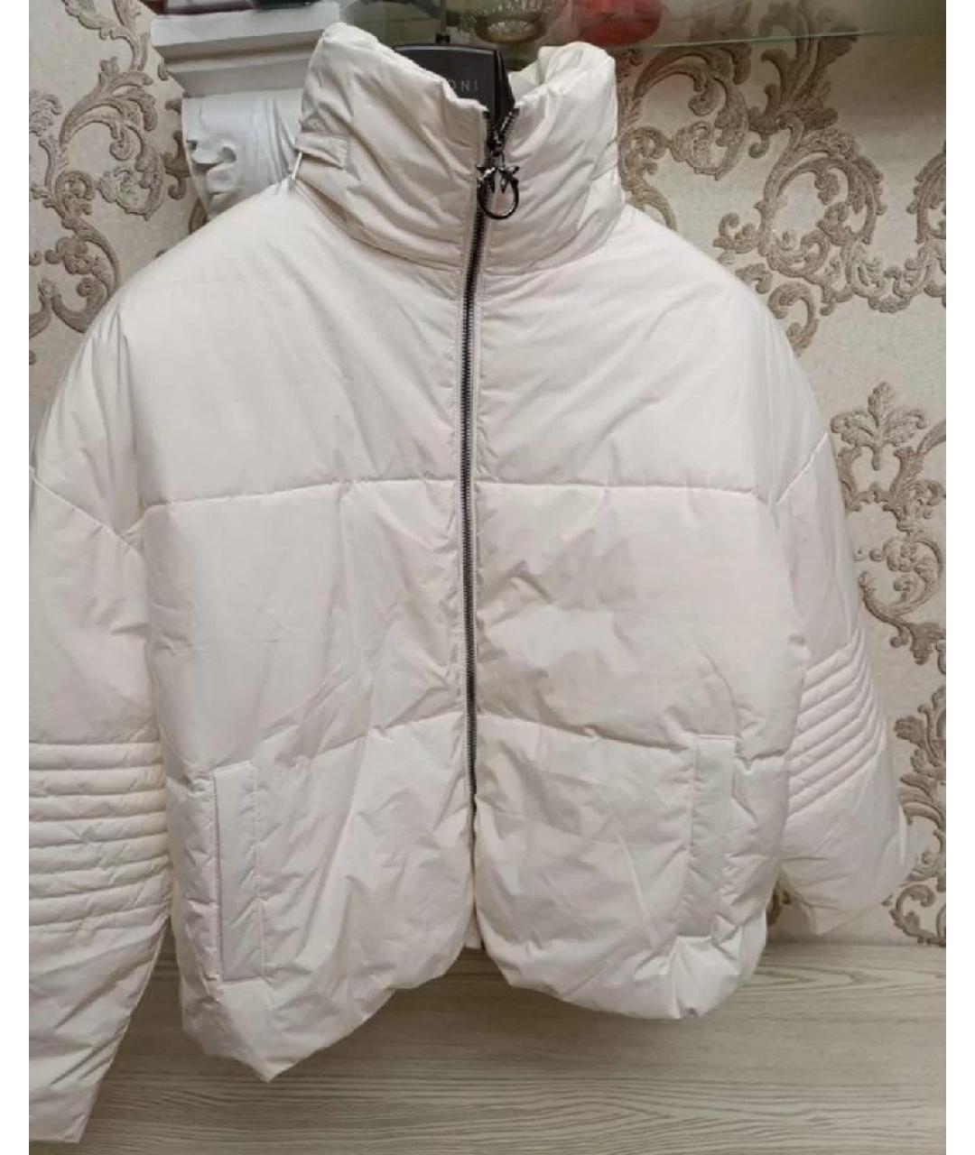 PINKO Белый полиэстеровый пуховик, фото 8