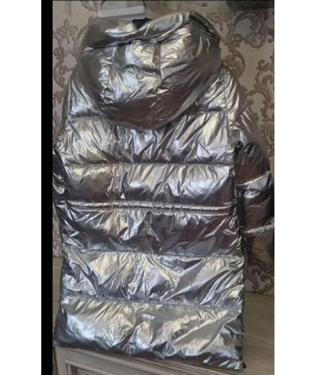 PINKO Серебрянный полиэстеровый пуховик, фото 2