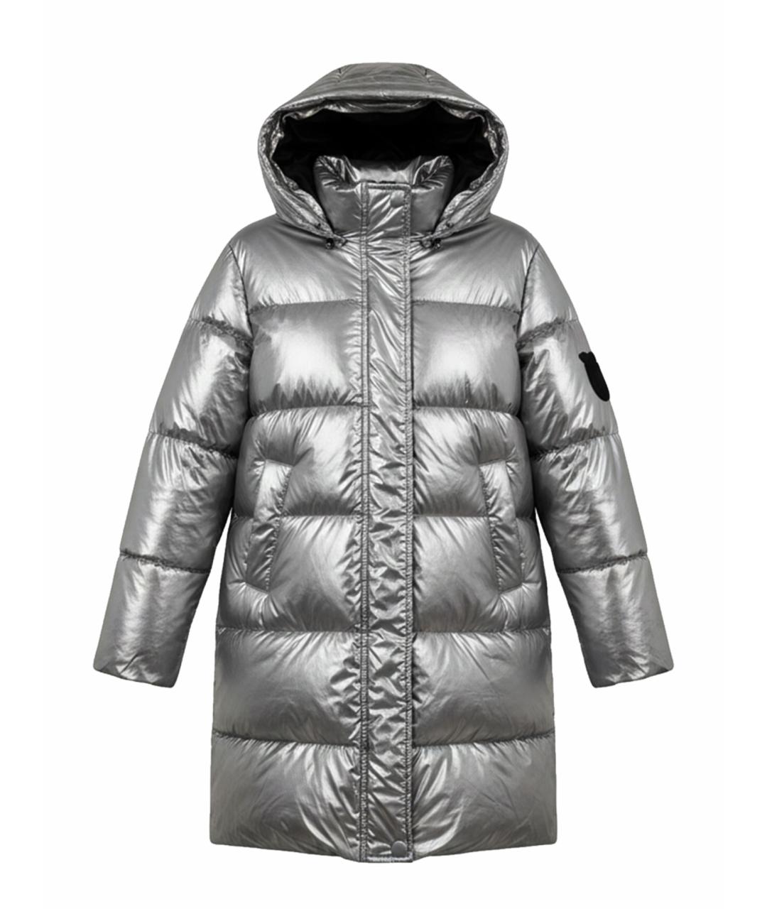PINKO Серебрянный полиэстеровый пуховик, фото 1