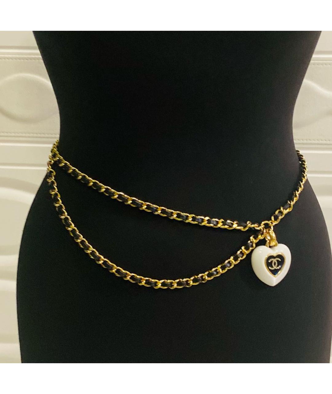 CHANEL Черный кожаный ремень, фото 4