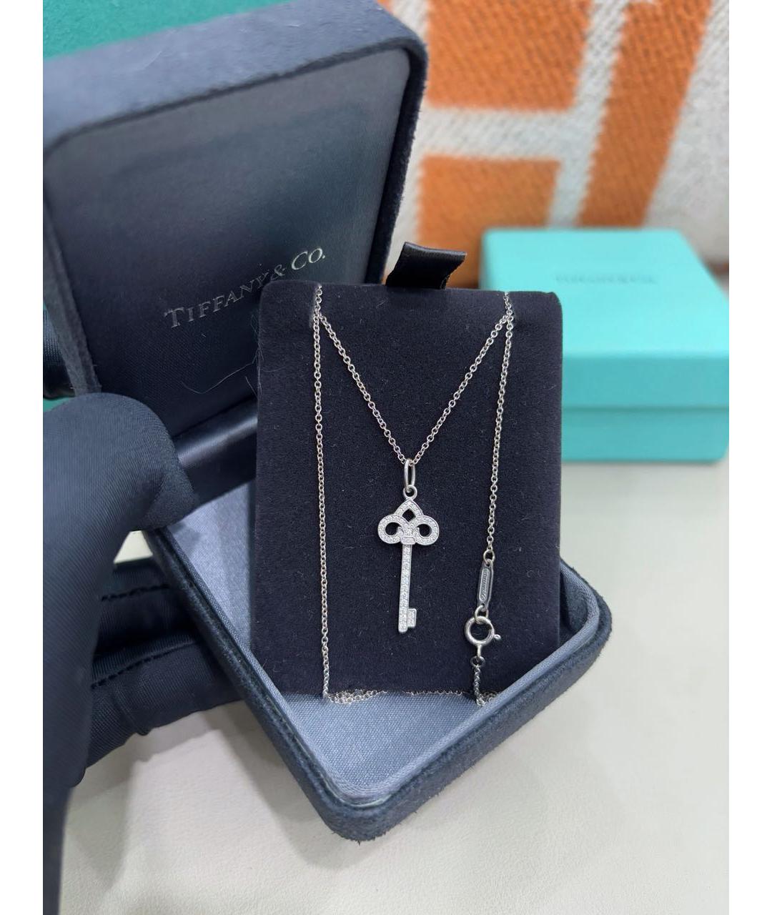 TIFFANY&CO Серебряное колье из белого золота, фото 3