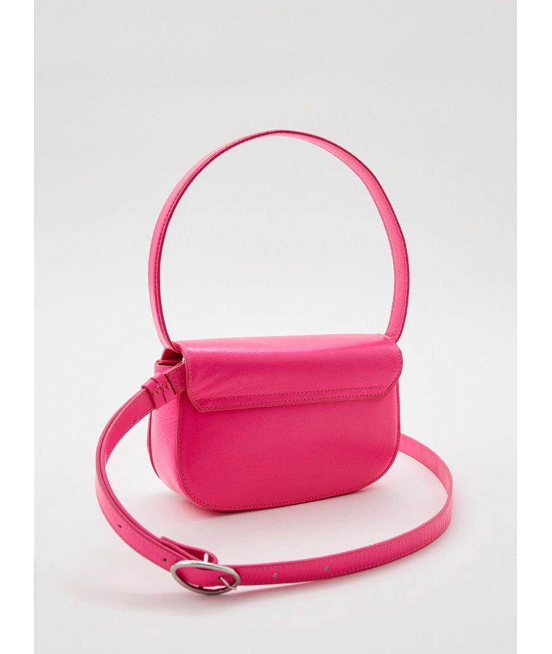 DIESEL Фуксия кожаная сумка с короткими ручками, фото 2