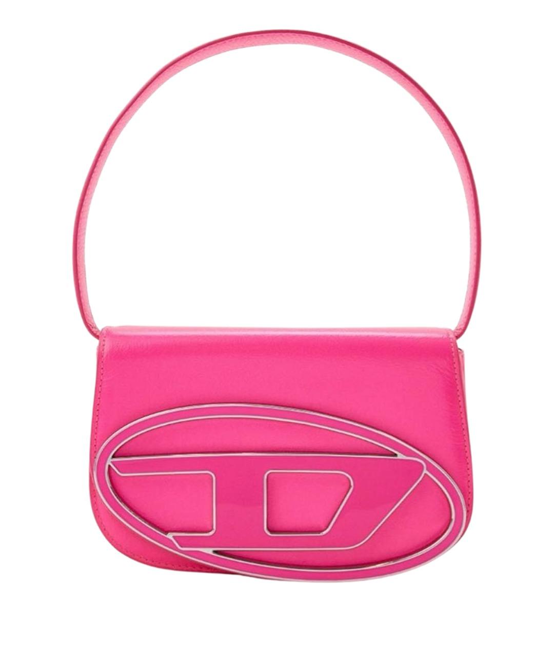 DIESEL Фуксия кожаная сумка с короткими ручками, фото 1