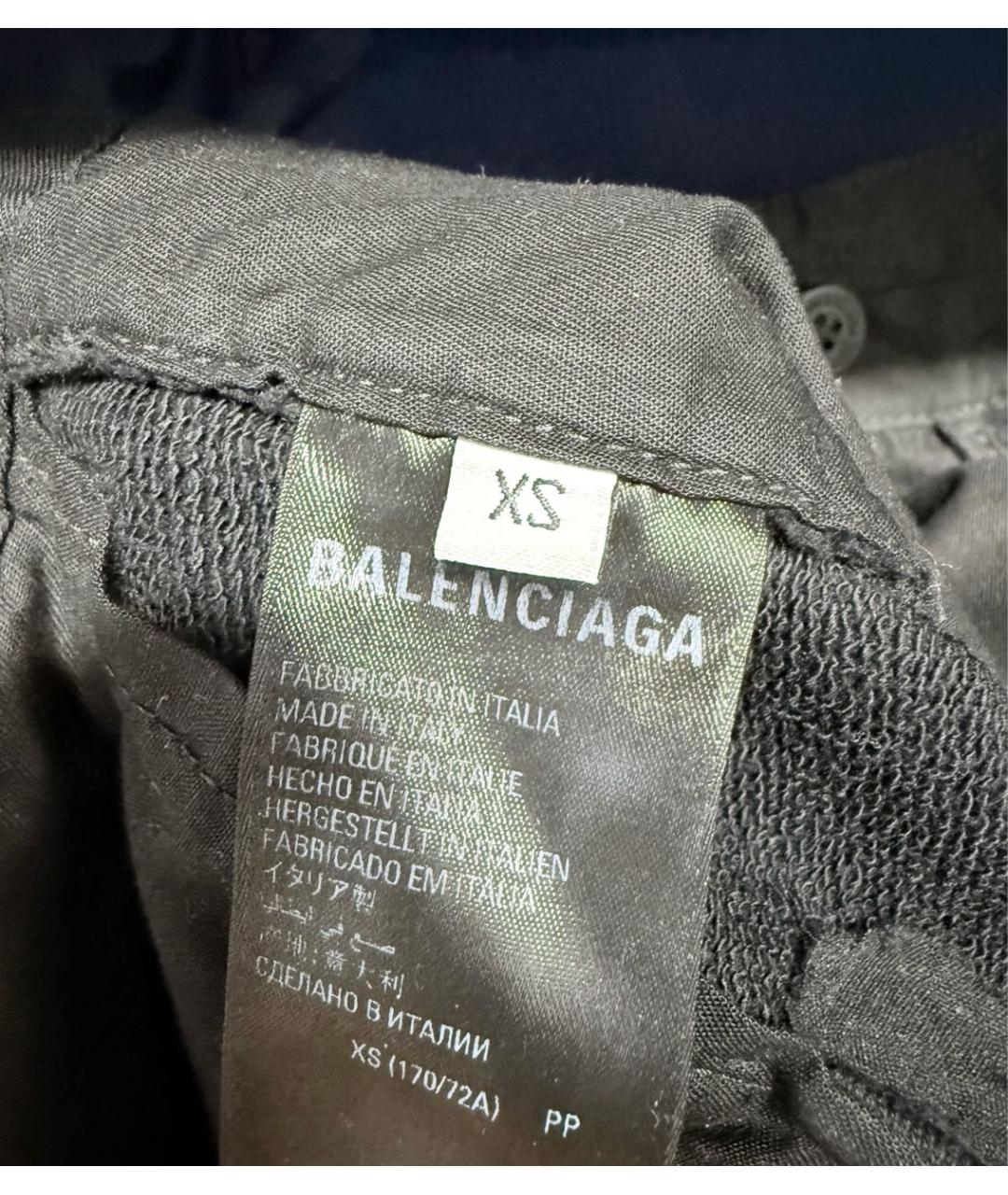 BALENCIAGA Черные хлопковые повседневные брюки, фото 5