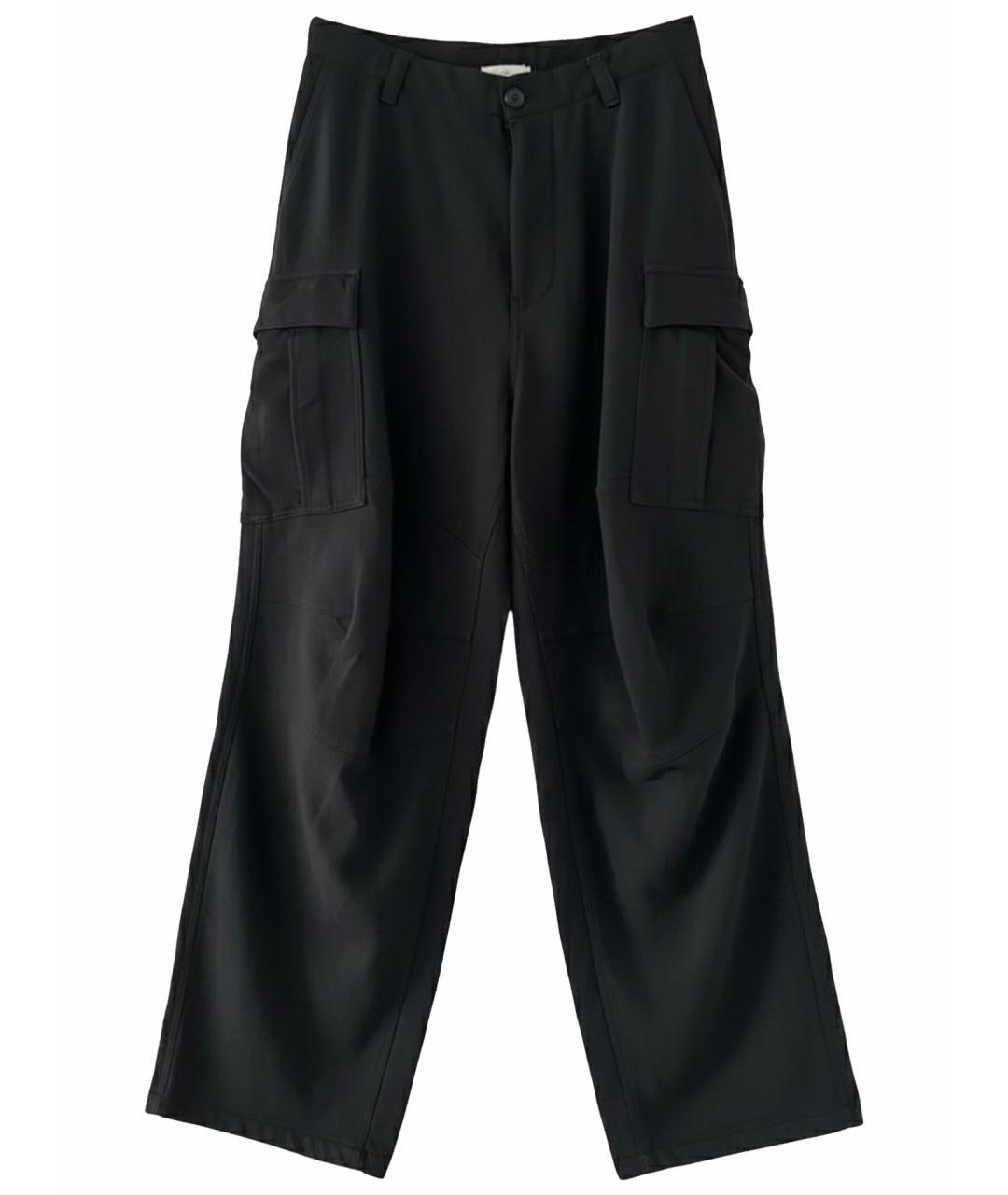 BALENCIAGA Черные хлопковые повседневные брюки, фото 1