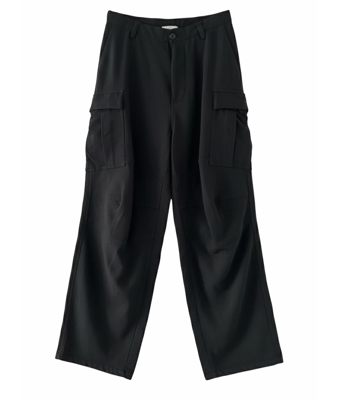 BALENCIAGA Черные хлопковые повседневные брюки, фото 1