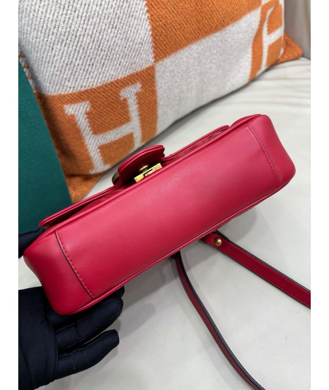 GUCCI Красная кожаная сумка через плечо, фото 4
