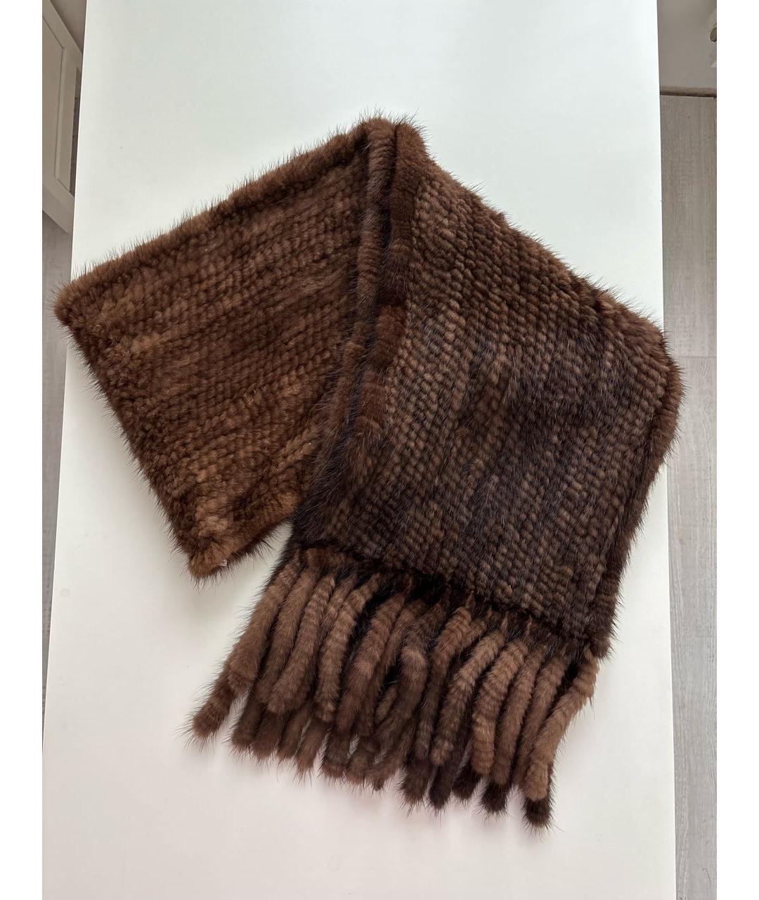 GIVENCHY Коричневый шерстяной шарф, фото 5